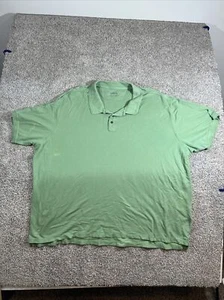 Cabelas Mens Short Sleeve Polo Shirt 5XL Solid Green Collared Adult - Picture 1 of 8