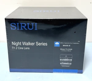 Sirui Night Walker 55mm T1.2 S35 Cine Lens (E-Mount, Black) MS55E-B - New - Picture 1 of 4