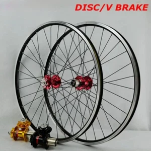 26 27.5 29Inch Mountain Bike Wheel Set 32 Holes Disc V Brake 8-11 Speed Cassette - Picture 1 of 17