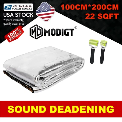 Amortiguador de sonido térmico autoadhesivo protector térmico aislamiento reducción de ruido alfombrilla Foto 1 de 4