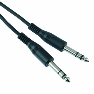 3m 6.35mm Stereo Male Jack Plug to Plug Audio Cable Lead - Picture 1 of 1
