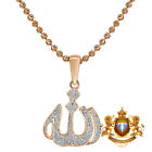 Real Genuine Diamond Allah God Muslim Pendent 10K Gold Over Charm Mini Small 1''