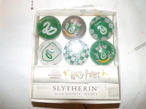 Harry Potter Wizarding World Slytherin Glasmagnet 6er Set NEU #G1 - Bild 1 von 1