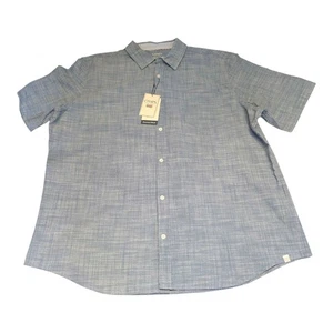 Chaps Men's and Big Men's Short Sleeve Chambray Woven Shirt Blue Shadow Size XXL - Picture 1 of 8
