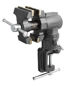 2-1/2 inch Mini Jaw Portable Clamp-on Table Bench Third Hand Vise Swivels and... - Picture 1 of 7