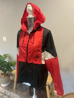 Vtg NIKE Windbreaker Jacket Colorblock Chicago Red/Black/White Mens Size Small - Image 1 of 4