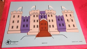 RARE 1996 Judy Instructo CASTLE 12 Pcs Wood Wooden Tray Puzzle J506680 Complete - Picture 1 of 6