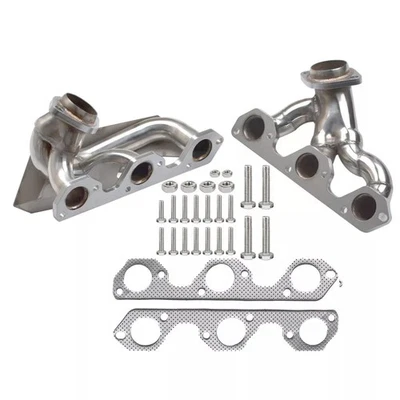 1-5/8" Shorty Headers 304SS for 07-11 Jeep Wrangler 3.8L V6 Polished w/Hardware - Image 1 of 4