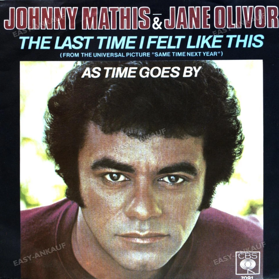 Johnny Mathis - The Last Time I Felt Like This 7" (VG) . - Image 1 of 1