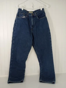 L.L. Bean Damen Denim Jeans 10R Original Fit Relaxed Rot Flanell Gefüttert - Bild 1 von 4