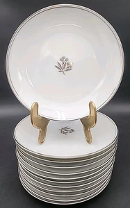 SET OF 12- NORITAKE *BESSIE* 5788 PLATINUM TRIM BREAD PLATES ~ 6 3/8" - Picture 1 of 9