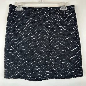 The Limited Tweed Mini Skirt Size 6 Black White Lined Skirt New Gift Office - Picture 1 of 9