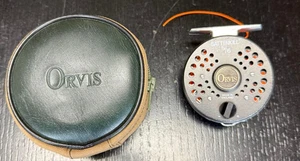 Orvis Battenkill 5/6 Fliegenrolle silber mit Koffer Fliegen Angelausrüstung Vintage Japan - Bild 1 von 5
