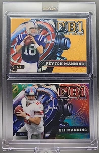 Manning Brothers /5 2024 Wild Card QB 1 Eli Peyton Gold Rainbow HOF SSP - Bild 1 von 2