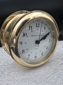 Brass Weems & Plath Quartz SHIPS Clock Working Condition - Picture 1 of 6