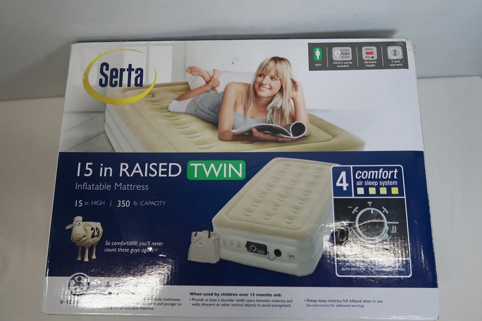 Serta Twin 15" Raised Adjustable Comfort Inflatable Mattress 85002114
