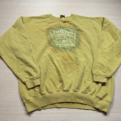 Sudadera De Colección Y2K Wisconsin State Fair XL 2004 Yunque Pigmento Teñido Música Foto 1 de 4