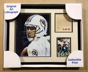 Miami Dolphins 1997 Dan Marino Football 11x14 FRAMED Kelly Russell Print - Picture 1 of 1