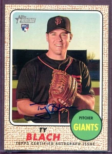 TY BLACH ~ 2017 Topps Heritage Baseball Real One Autographs #ROATB AUTO - Picture 1 of 1