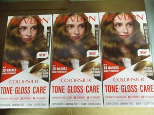 3 PACK Revlon Colorsilk TONE+GLOSS+CARE #6G Light Golden Brown Sealed New F2 - Picture 1 of 3