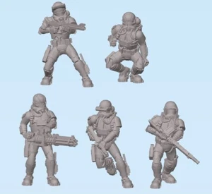 Star Wars Legion Miniatures Imperial Clone Jungle Lagoon Heavy Specialist Squad - Picture 1 of 4