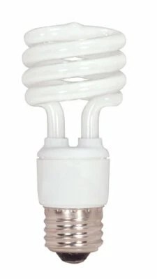 S7219 13W E26 Base T2 Mini Spiral 5000K Equivalent 60W Lamp Enclosed Fixtures - Image 1 of 4