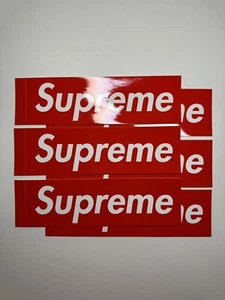 100 % AUTHENTISCH BRANDNEU SUPREME LOGO ROT AUFKLEBER 8x2,25"" - Bild 1 von 3