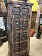 Antique Armoire, Rustic Cabinet, PRIMITIVE DOORS STORAGE, Eclectic Earthing 