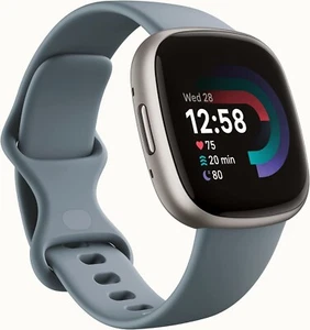 Fitbit Versa 4 Fitness blue GPS Bluetooth Heart Rate Tracker Smartwatch - Zdjęcie 1 z 8