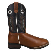 Roper James Square Toe Cowboy  Youth Boys Blue, Brown Casual Boots 09-119-0911-3