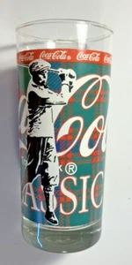 Coca Cola Coke Classic Golf Sam Snead bemaltes Klarglas 7 Zoll hoch Vintage EX! - Bild 1 von 12