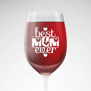3x Día de la Madre MEJOR MAMÁ Fiesta Decoración Calcomanía Pegatinas Copa de Vino Cumpleaños - Imagen 1 de 2