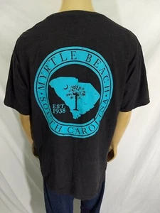 Myrtle Beach South Carolina T-Shirt Herren XXL Grau Aqua Blau Grafik Mahi Surf Co - Bild 1 von 7