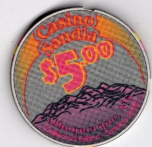 Chipco International 5.00 Casino Sanda; Albuquerque, New Mexico Notched - Picture 1 of 2