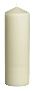 UnScented Large Pillar Candle Home Decor Vanilla Church Wedding 62 Hr Burn Time - Picture 1 of 3