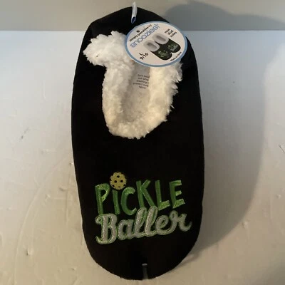 Snoozies 女式拖鞋泡菜芭蕾舞鞋 - 黑色大号 9/10 — 第 1/4 张图片