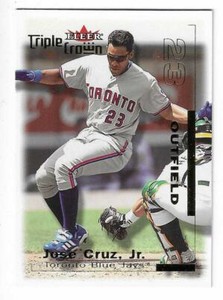 2001 Fleer Triple Crown MLB Card Toronto Blue Jays #38 Jose Cruz, Jr.