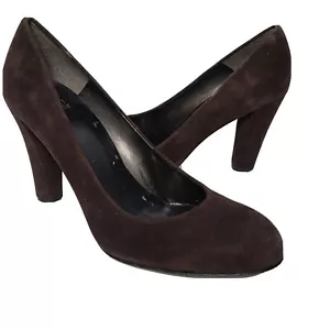 Stuart Weitzman women heels shoes Pump Brown Suede shoes sz 8.5 - Picture 1 of 8