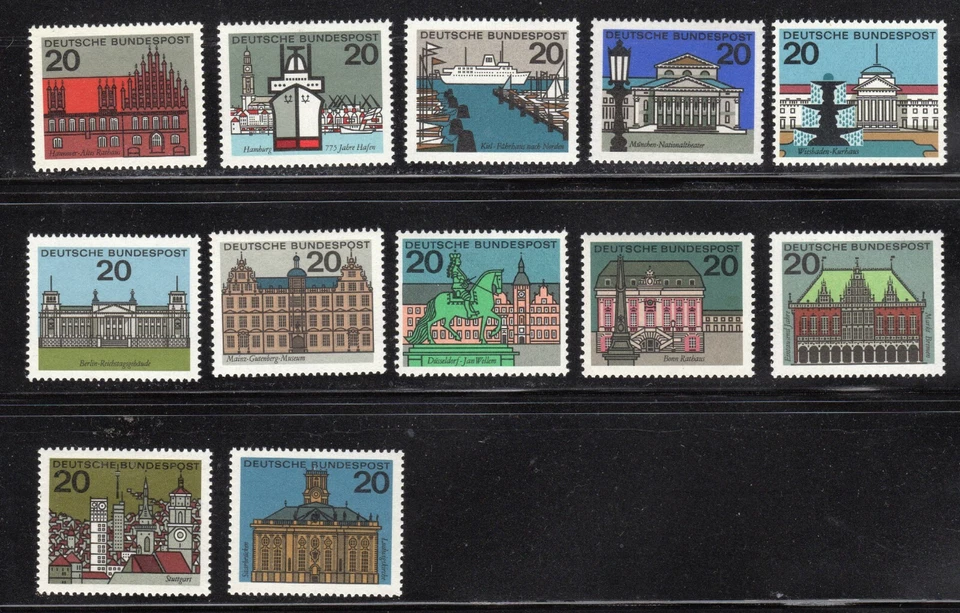 Germany 1964-65 SC# 869-879, 879A - Twelve Different Stamps - M-NH Lot # 28 - Image 1 of 1