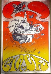 PINK FLOYD CIA UFO HAPSHASH POSTER, STUNNING PSYCHEDELIC DESIGN, LOOK !!