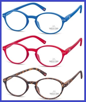 Occhiali da lettura per uomo donna vista rotondi Montana graduati 1 1.5 2 2.5 3 - Immagine 1 di 4