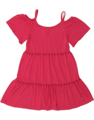 GUESS Girls A-Line Dress 13-14 Years Large  Pink Polyester BU07 — 第 1/4 张图片