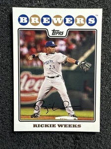 RICKIE WEEKS #371 2008 Topps Béisbol Cantidad Milwaukee Brewers - Imagen 1 de 2