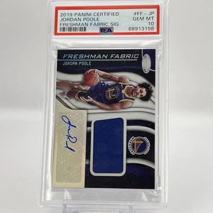 2019-20 Panini Certified Jordan Poole Freshman Fabric RPA AUTO PSA 10 GEM MINT🔥 - Bild 1 von 2