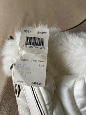 Cartera acolchada Coach auténtica blanca - ribete de piel - bolsa para el polvo - G05K-3587 nueva sin usar Foto 1 de 4