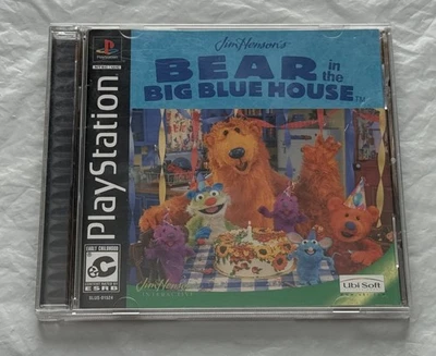 Jim Henson's Bear In A Big Blue House For Playstation / PS1 CIB W/ Case + Manual - Image 1 of 4