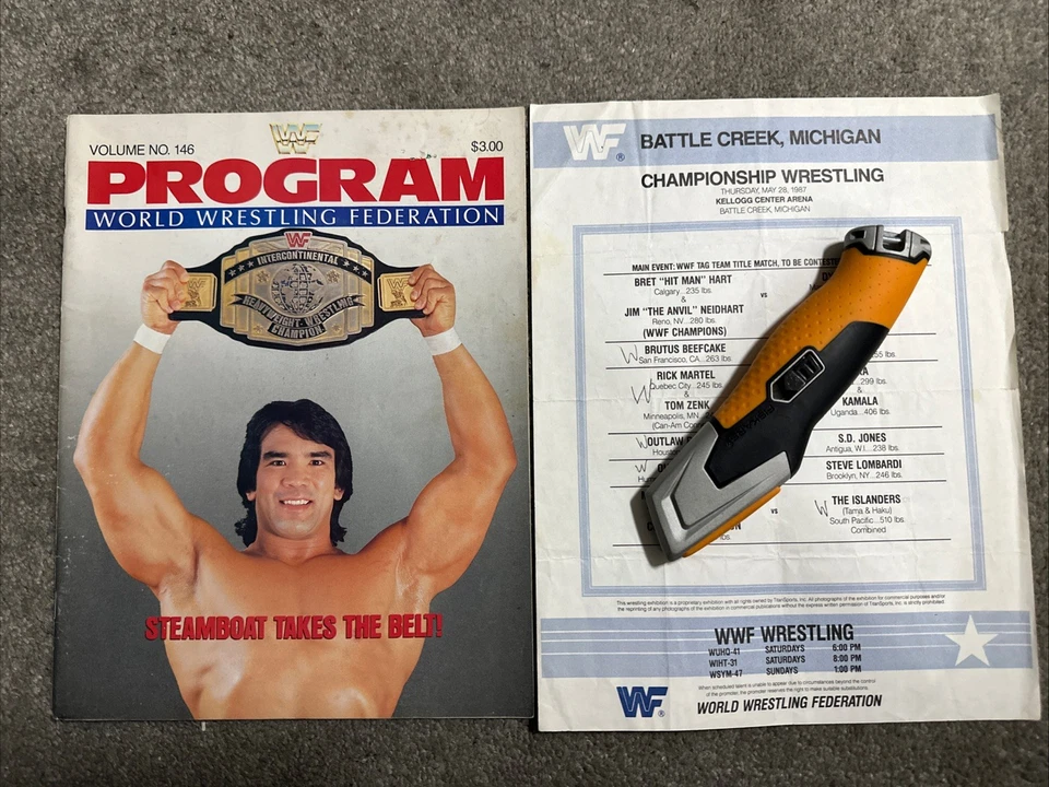 Revista del programa WWF/WWE #146 Ricky Steamboat 28/1987 Battle Creek, Michigan Foto 1 de 1