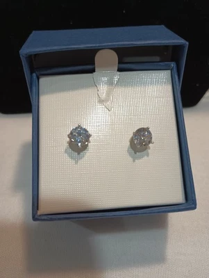 Sparkly Epiphany Diamonique 100-Facet 2.00 CTTW earrings 925 Sterling JCM NIB - Image 1 of 4