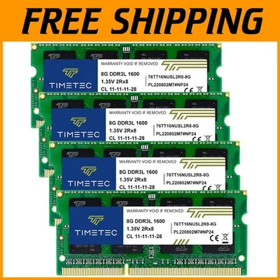 32GB (4x8GB) DDR3L 1600MHz SODIMM RAM Module - Image 1 of 4