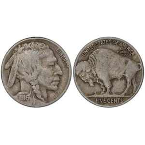 1916 US United States of America Indian Head Buffalo Nickel Five 5 Cents 5c coin - Bild 1 von 2
